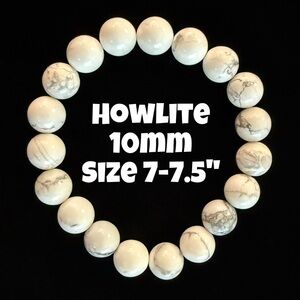 Authentic Howlite 10mm‎ Stretchy Bracelet by Bombshell Beads